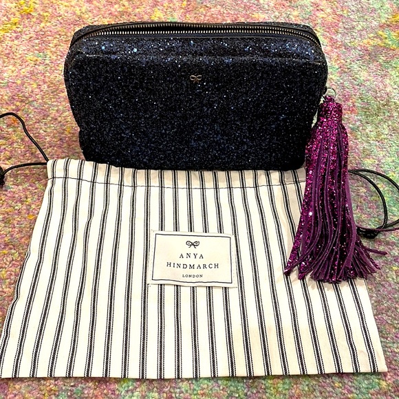 Brand New Anya Hindmarch Glitter Clutter with Tassle - Picture 2 of 4